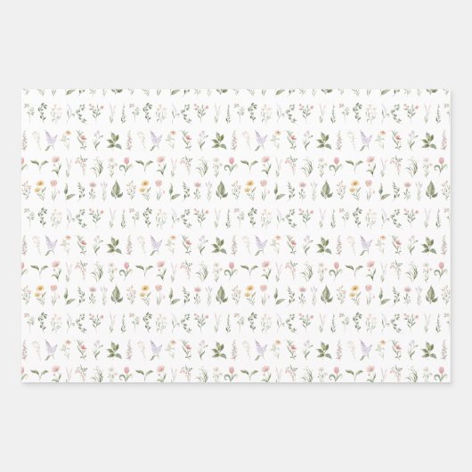 マジカルフローラフェアリープリンセスバースデーパーティー ラッピングペーパーシート (正面3)