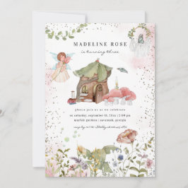 マジカルフローラフェアリープリンセスバースデーパーティー 招待状