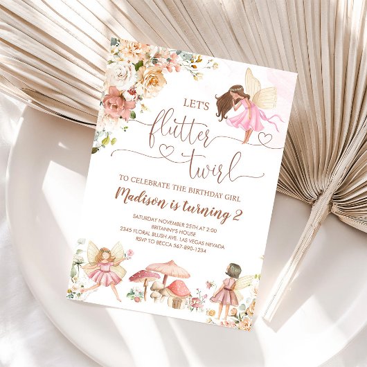 マジカルフローラフェアリープリンセス誕生日 招待状