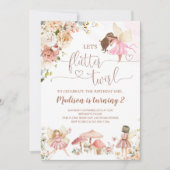 マジカルフローラフェアリープリンセス誕生日 招待状 (正面)