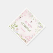 マジカルフローラフェアリー誕生日ナプキンス スタンダードカクテルナプキン (角)