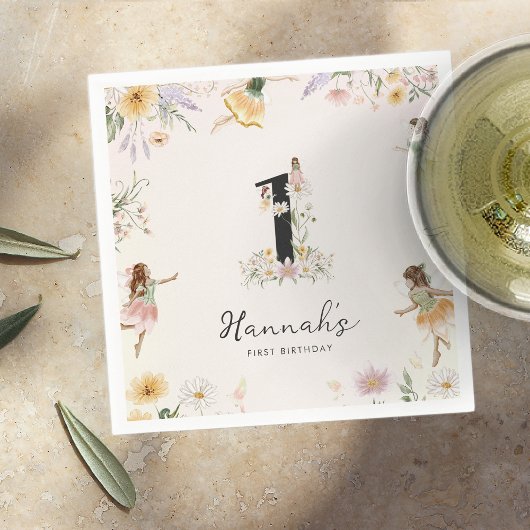 マジカルフローラフェアリー誕生日 スタンダードカクテルナプキン