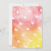 マジカルフローラユニコーンベビーガールシャワー招待状 招待状 (裏面)