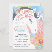 マジカルフローラユニコーンベビーガールシャワー招待状 招待状 (正面)