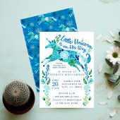 マジカルフローラユニコーン男の赤ちゃんシャワー招待状 招待状