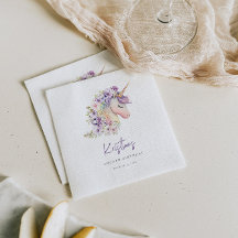 マジカルフローラユニコーン誕生日ナプキンス