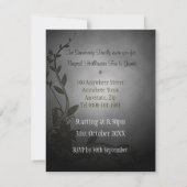 マジカルブラックキャットスモールハロウィーン招待状 招待状 (裏面)