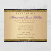 マジカルブラックライトマンダラディナーパーティー招待状 ポストカード (裏面)