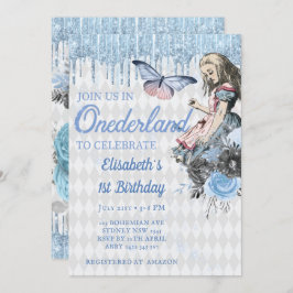 マジカルブルーアイスピアリスファースト誕生日招待状 招待状