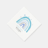 マジカルブルーレインボー子供の誕生日パーティーナプキンス スタンダードカクテルナプキン (角)