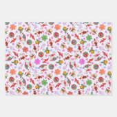 マジカルブルーロマンティックキッチュクリスマスオーナメント ラッピングペーパーシート (正面2)