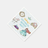 マジカルプリンセスおとぎ話バースデーパーティナプキンス スタンダードカクテルナプキン (角)