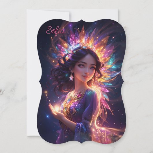 マジカルプリンセスインティアラガールズ誕生日 カスタム カード (正面)