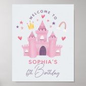 マジカルプリンセスガールズ誕生日ウェルカムサイン ポスター (正面)