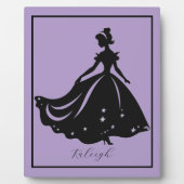 マジカルプリンセスシルーエットパーソナライズされたプリント フォトプラーク (正面)