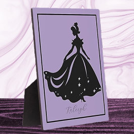 マジカルプリンセスシルーエットパーソナライズされたプリント フォトプラーク