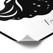 マジカルプリンセスシルーエットパーソナライズされたプリント ポスター (角)