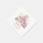 マジカルプリンセス城誕生日ペーパーナプキン スタンダードカクテルナプキン (角)