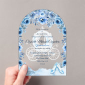 マジカルベビーブルーシンデレラキンセアニラ アクリル招待状 (インサイチュ (ポータブル))