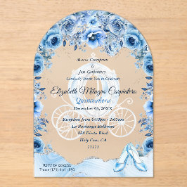 マジカルベビーブルーシンデレラキンセアニラ アクリル招待状