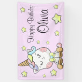 マジカルベビーユニコーンスターズファースト誕生日 横断幕 (縦)