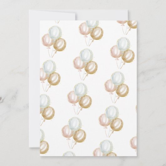 マジカルホエールガールズ1歳の誕生日 招待状 (裏面)