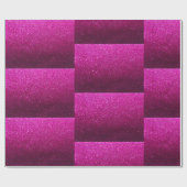 マジカルホットピンクグリッターお洒落誕生日 ラッピングペーパー (フラット)