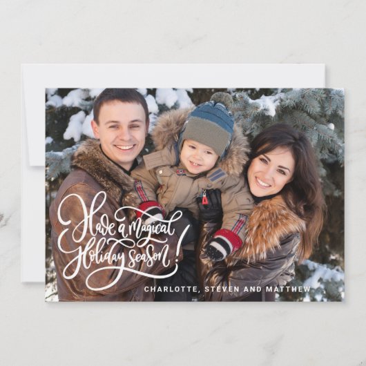 マジカルホリデーシーズンフォトフラットホリデーカード シーズンカード (正面)