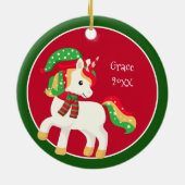 マジカルホリデーユニコーンガールズクリスマス セラミックオーナメント (裏面)