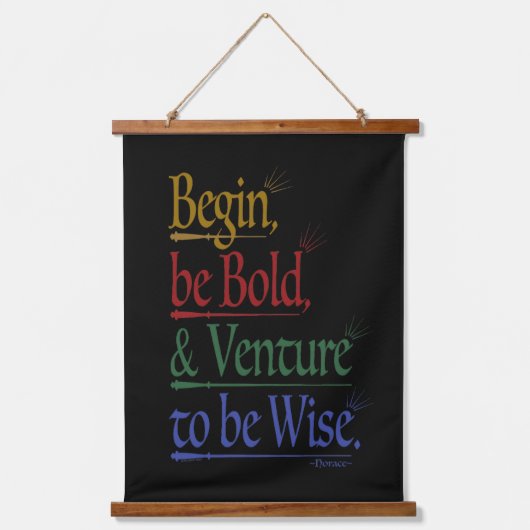 マジカルホレス引用文ブラックウッドトップタペストリー 吊り下げ型タペストリー (正面)