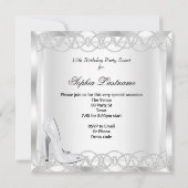 マジカルホワイトシルバーキンセアニェラハイヒールシューズ 招待状 (裏面)