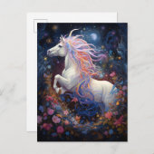 マジカルホワイトホースファンタジーアート ポストカード (正面/裏面)