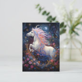 マジカルホワイトホースファンタジーアート ポストカード (スタンド正面)