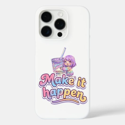 マジカルボバTシャツ「叶える」美意識 Case-Mate iPhoneケース (裏面)