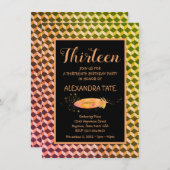 マジカルボヘミアンフェザー誕生日招待状 招待状 (正面/裏面)