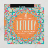 マジカルボヘミアン50誕生日招待状 招待状 (正面/裏面)