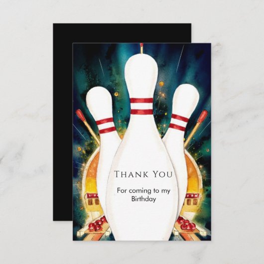 マジカルボホゲームボウリングバースデー サンキューカード (正面/裏面)