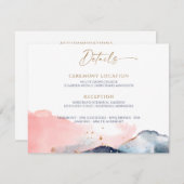 マジカルマウンテンネイビーブルー赤面ピンク詳細 エンクロージャーカード (正面/裏面)