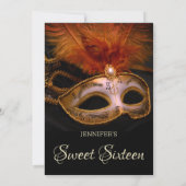 マジカルマスカレードボール誕生日招待状 招待状 (裏面)