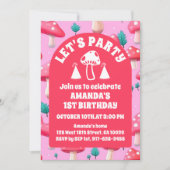 マジカルマッシュルームガーデン誕生日招待状 招待状 (正面)