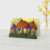 マジカルマッシュルーム誕生日カード カード (黄色い花)