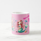 マジカルマーメイドの海底1歳の誕生日フォト コーヒーマグカップ (中央)