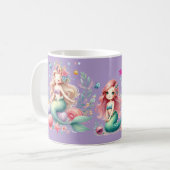 マジカルマーメイドの海底1歳の誕生日フォト コーヒーマグカップ (正面左)