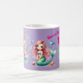 マジカルマーメイドの海底1歳の誕生日フォト コーヒーマグカップ (中央)