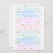 マジカルマーメイドアンダーザシーグリッター誕生日 招待状 (裏面)