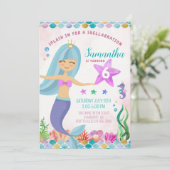 マジカルマーメイドアンダーザシー誕生日招待状 招待状 (スタンド正面)