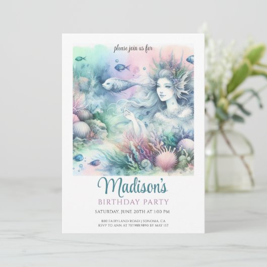 マジカルマーメイドガールズウォーター誕生日 招待状 (スタンド正面)