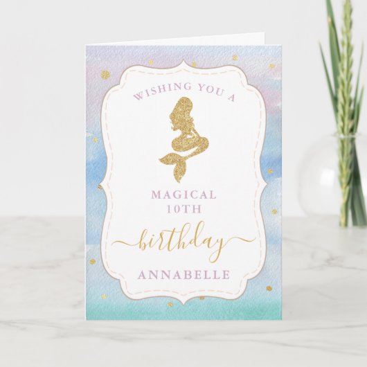 マジカルマーメイドガールズエイジ誕生日 カード (正面)