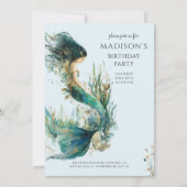 マジカルマーメイドガールズ誕生日 招待状 (正面)