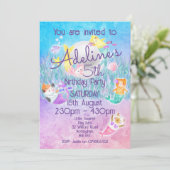 マジカルマーメイドキャット招待状 招待状 (スタンド正面)